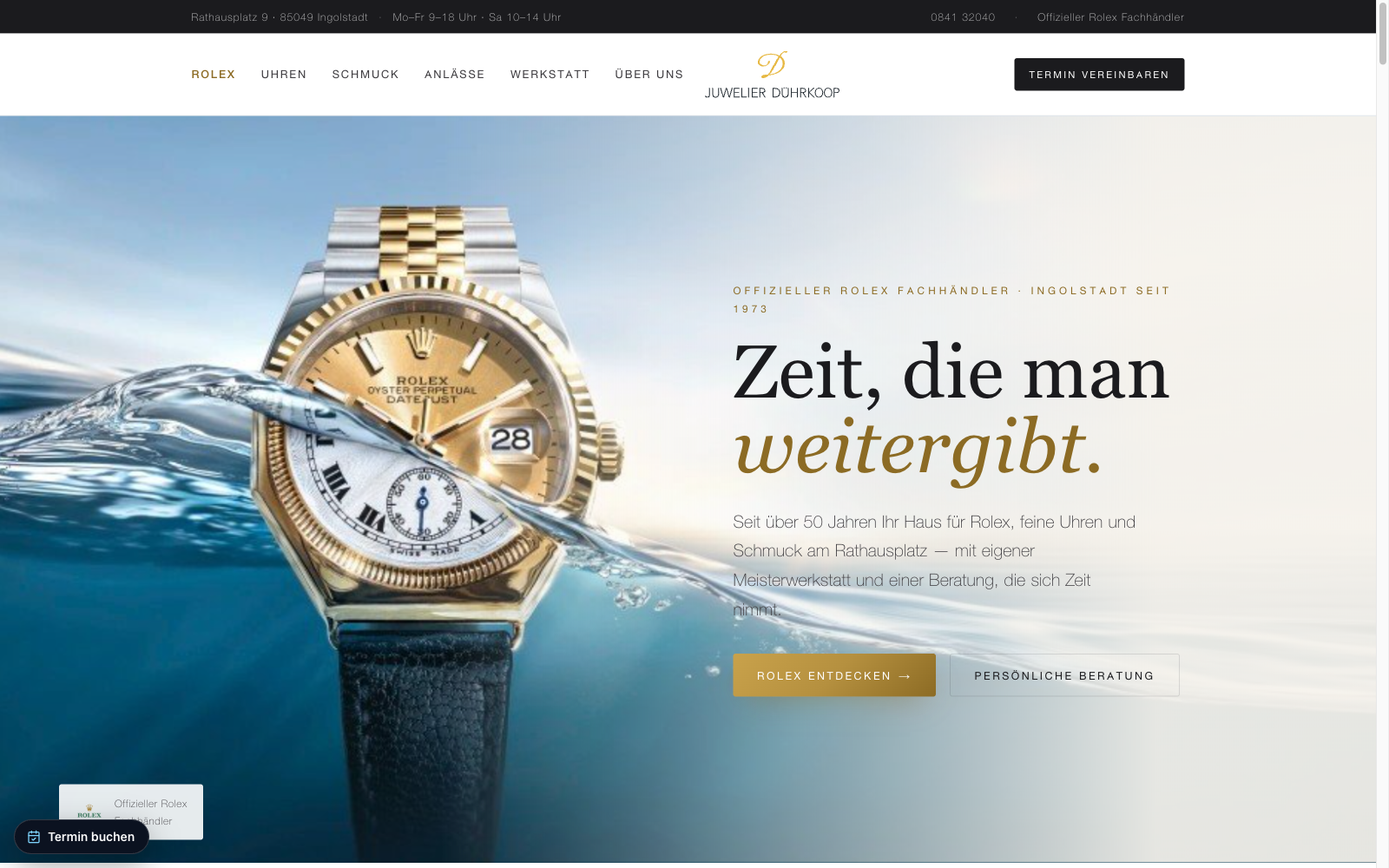 Juwelier Dührkoop — concept website by RAVARO