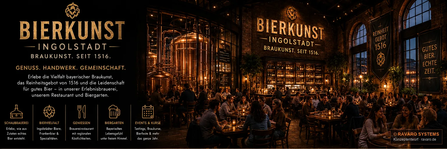 1516 | 1776 | 1818 Ingolstadt — Schaubrauerei und Brauereirestaurant unter einem Dach