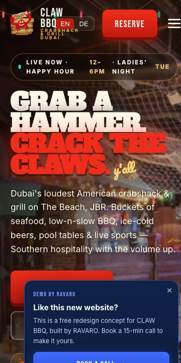 CLAW BBQ — Hospitality