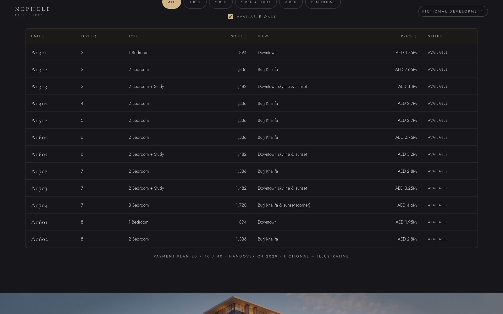NEPHELE Residences — Immobilien · Dubai