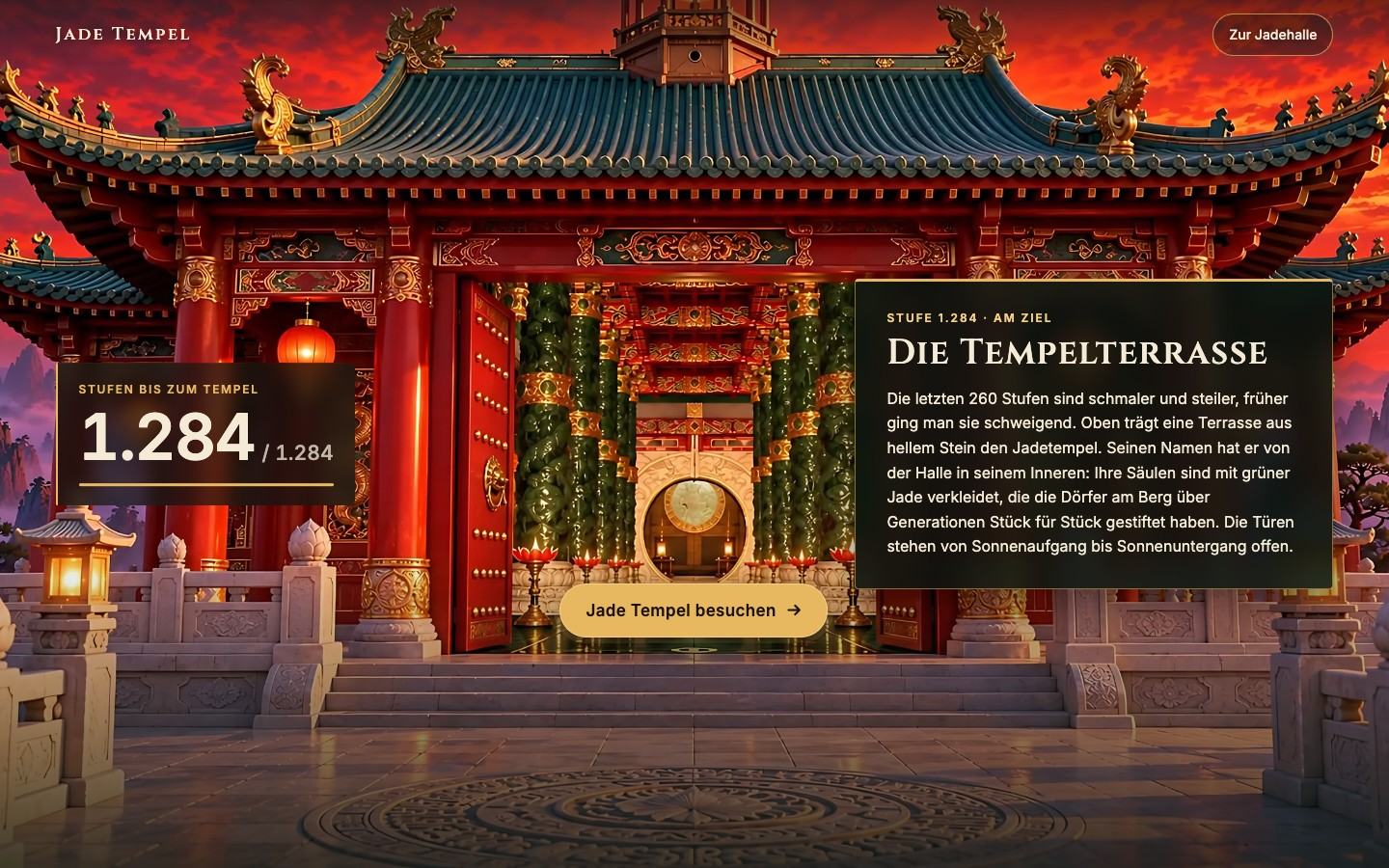 Jade Tempel — Experience · Mountain temple