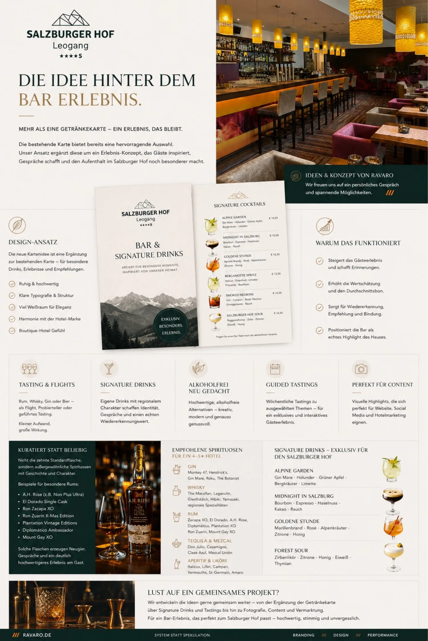 Salzburger Hof, Leogang — Und der Bogen dahinter: warum eine eigene Karte den Durchschnittsbon hebt, welche Flaschen dafür ins Regal gehören und was ein geführtes Tasting im Haus auslöst.